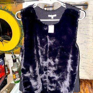 MAURICES FAUX FUR SWEATER VEST